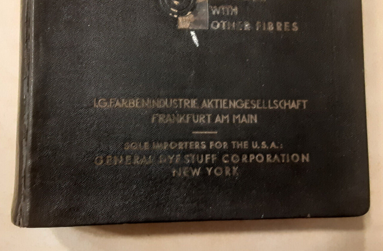 Manual for Dyeing Wool Fibres I.G. Farbenindustrie Aktiengesellschaft Vintage