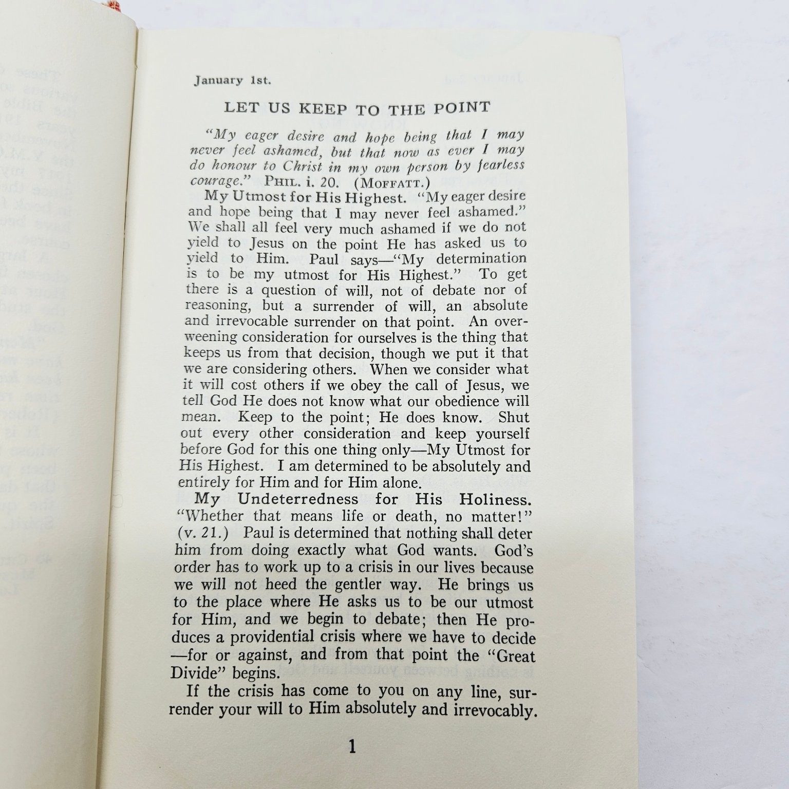 Vintage 1935 My Utmost for His Highest – Cloth Cover – Oswald Chambers Hardcover