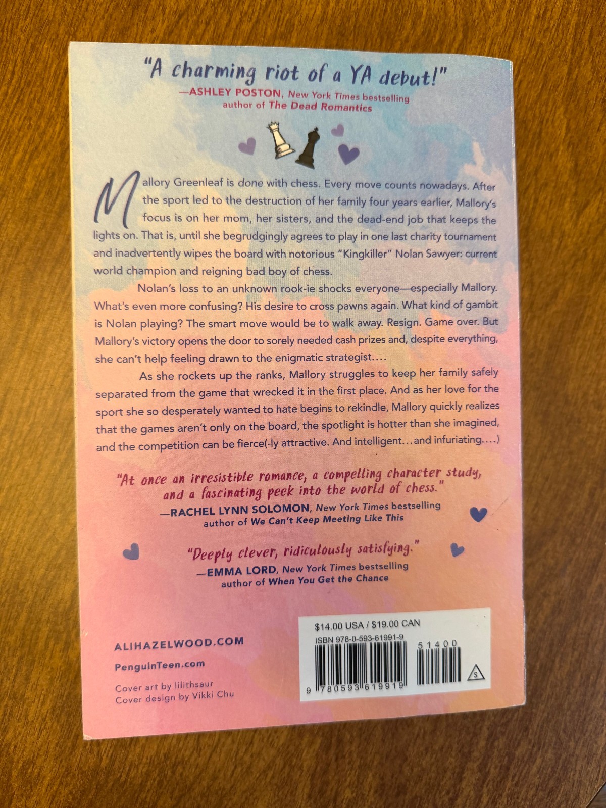 Check & Mate -Ali Hazelwood Signed 2023 1st printing -Young adult fiction EUC