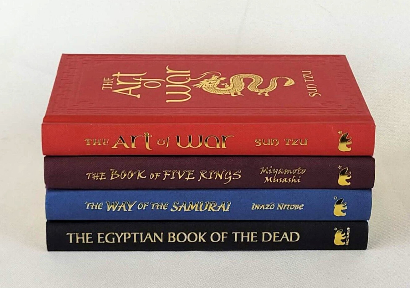 The Art of War, Five Rings, Way of Samurai, Egyptian Book of Dead Book set *New*