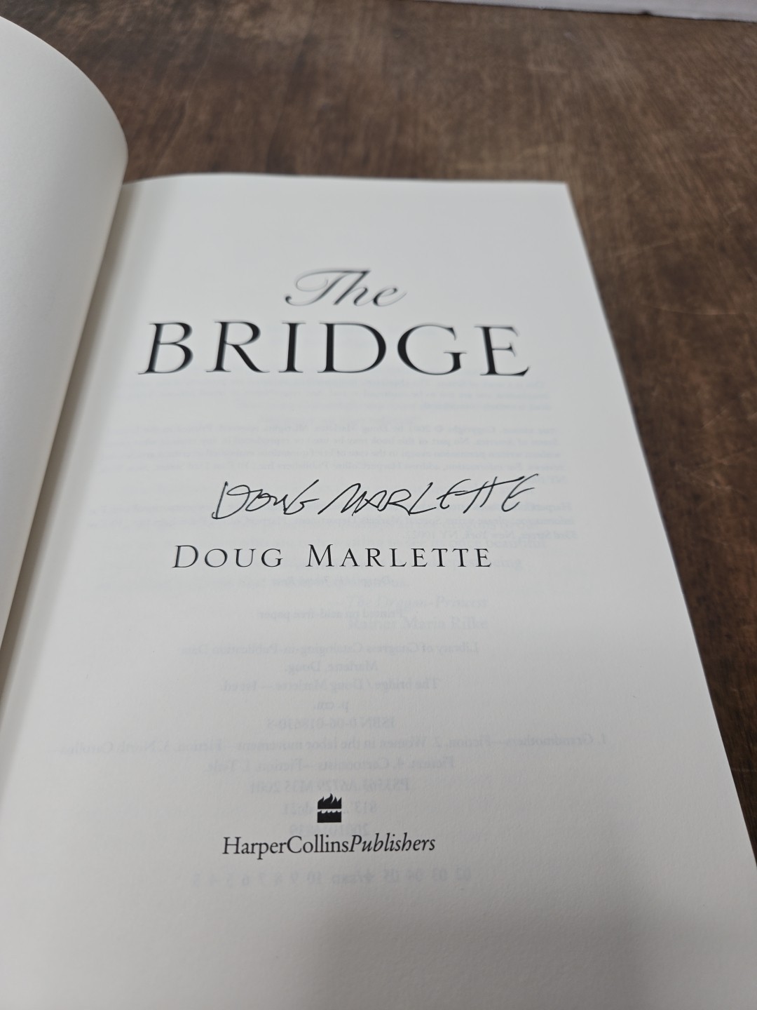 Signed Copy, Bridge, by Doug Marlette (2001, Hardcover) First Edition