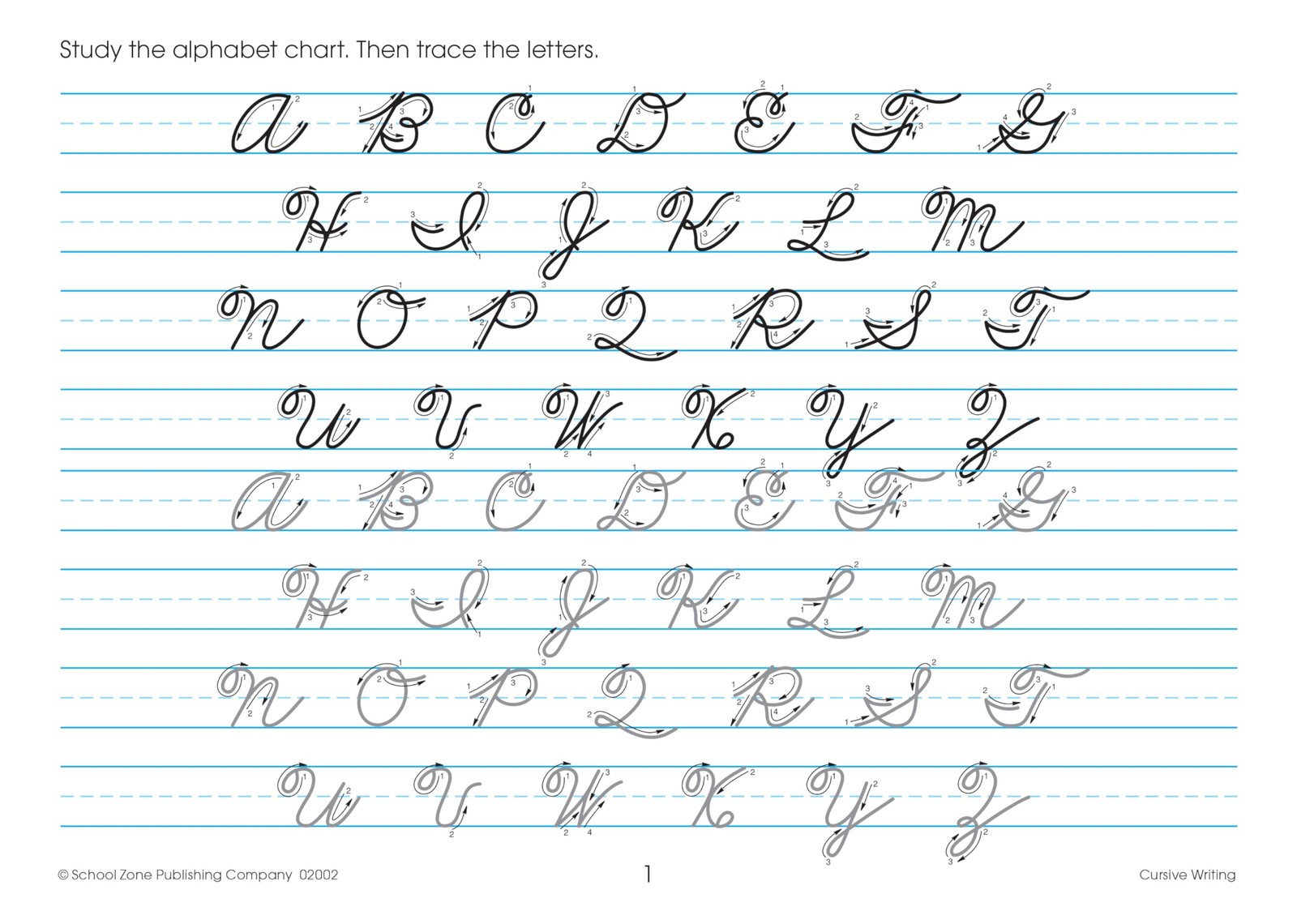 School Zone Cursive Writing Workbook: 32 Pages,