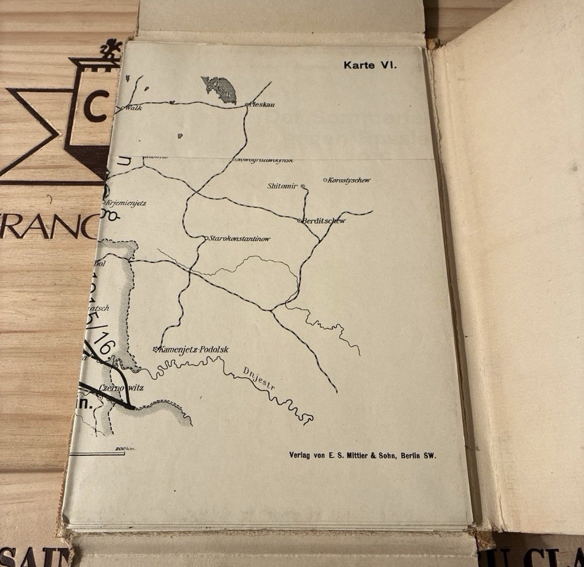 Map Book WWI WW1 Battle Maps German Army France Antique Vintage Military Books