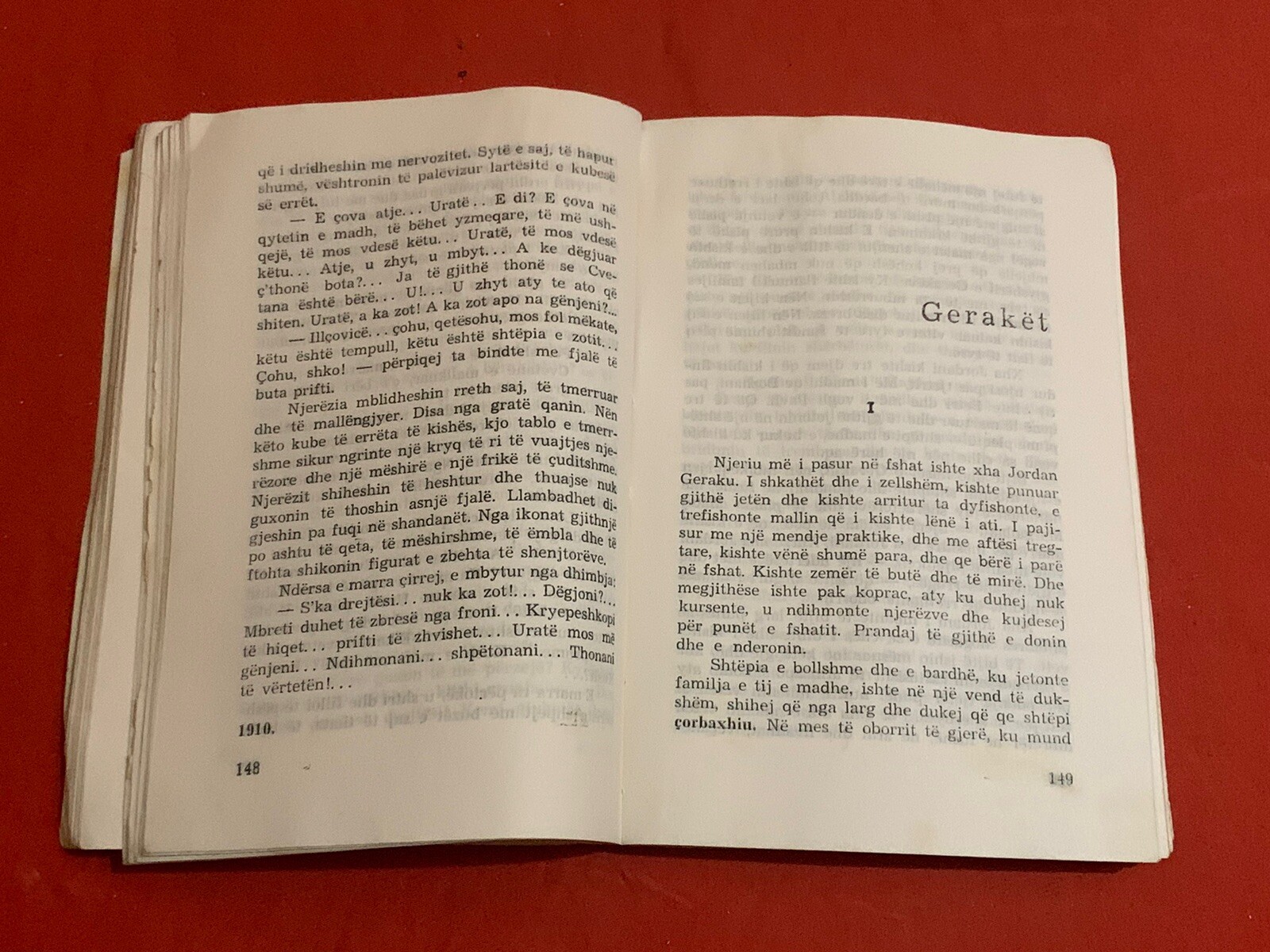 OLD ALBANIAN BOOK-TREGIME E NOVELA-ELIN PELIN-ALBANIAN LANGUAGE-366 pages