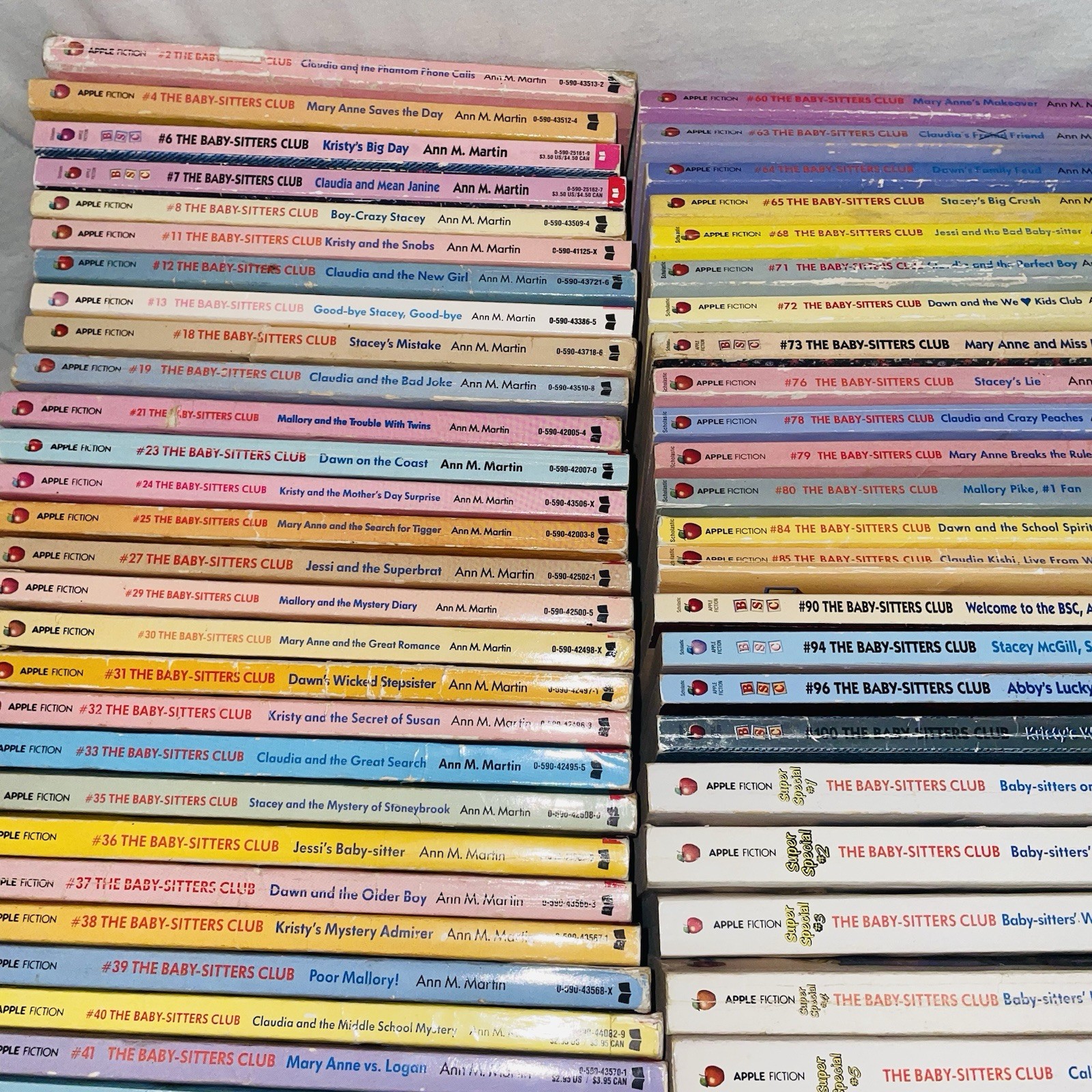 Lot of 78 Vintage The Babysitters Club Books by Ann Martin 1990s *No Duplicates*