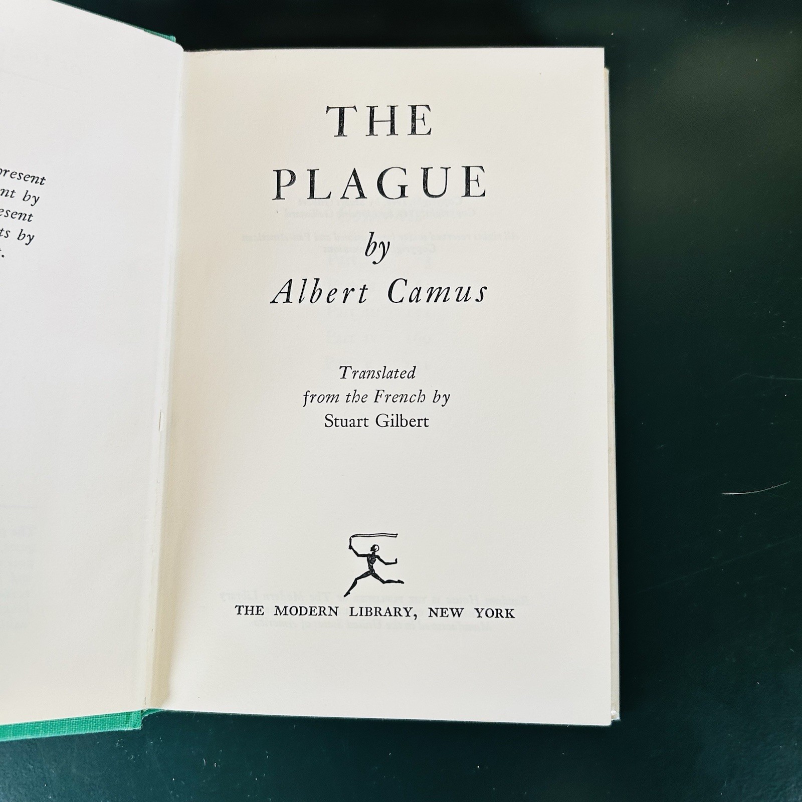 The Modern Library The Plague Albert Camus
