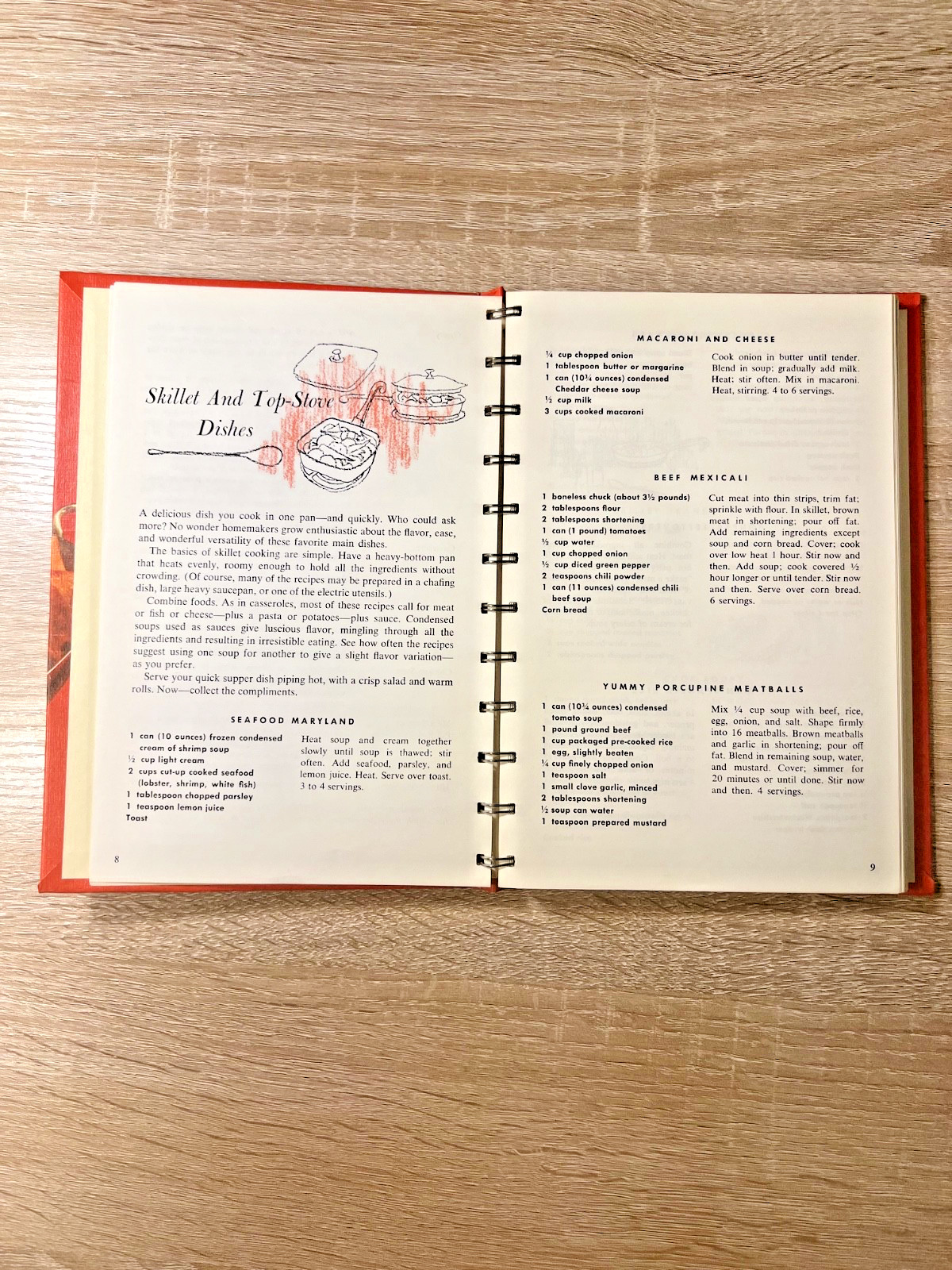Campbell Cookbook Cooking With Soup Spiral Hardcover Book of 608 Recipes 1970