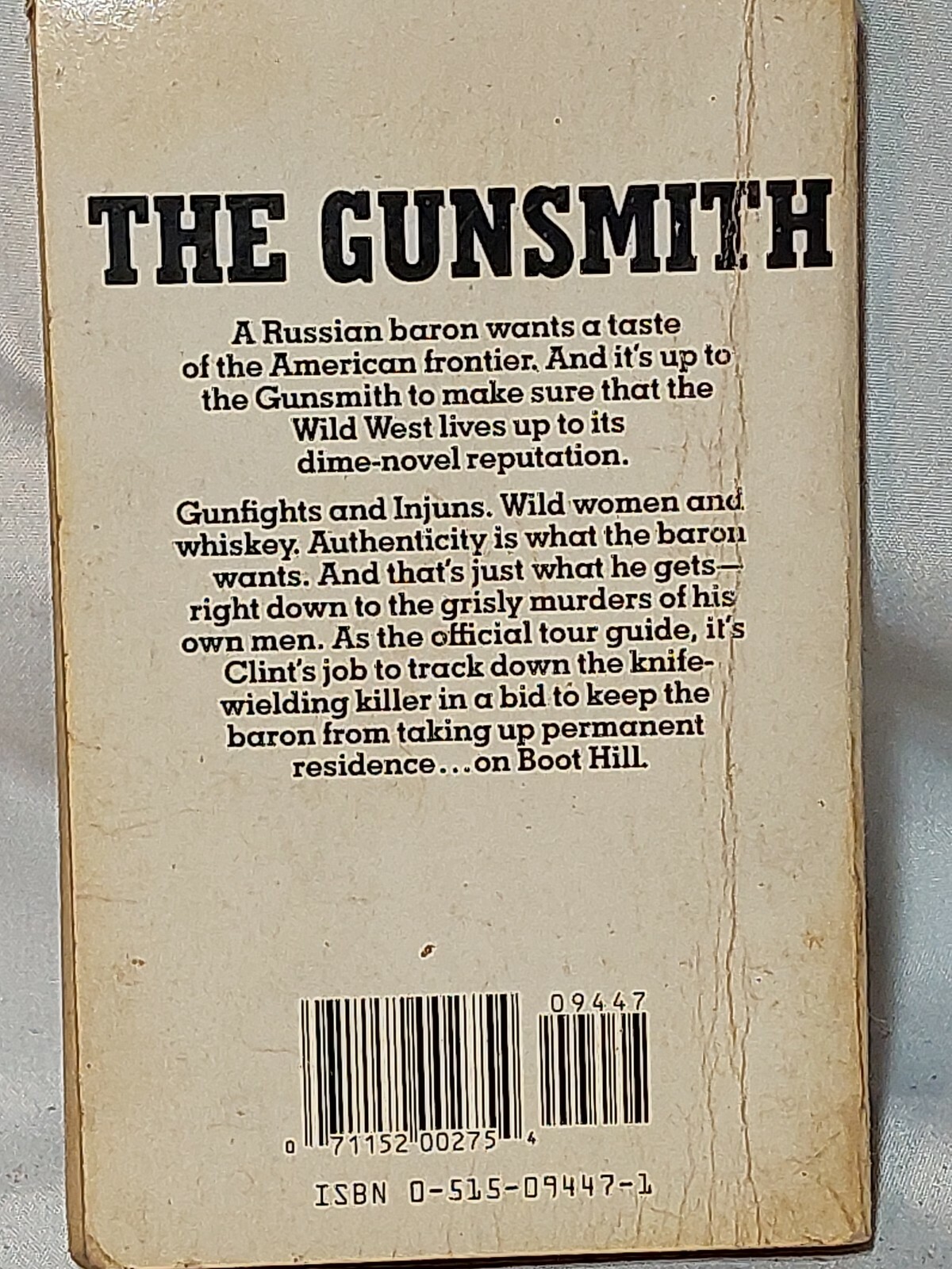 J. R. Roberts The Gunsmith Plains Murder Western Paperback 1988