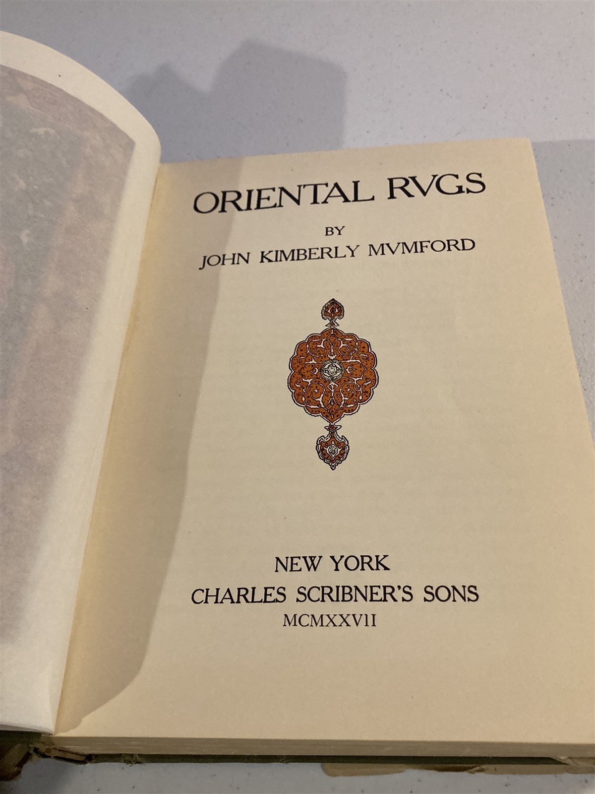 1927 hc, Oriental Rugs, John Kimberly Mumford