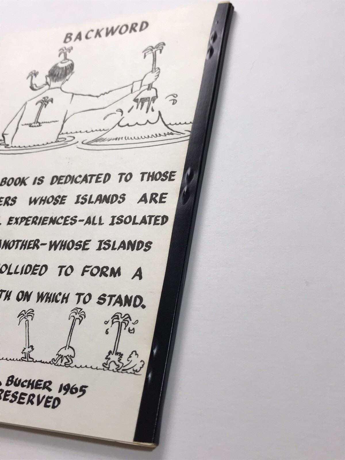 No Island Is A Man, 1965 Paperback, George R. Bucher, Artist Sculpture Cartoons