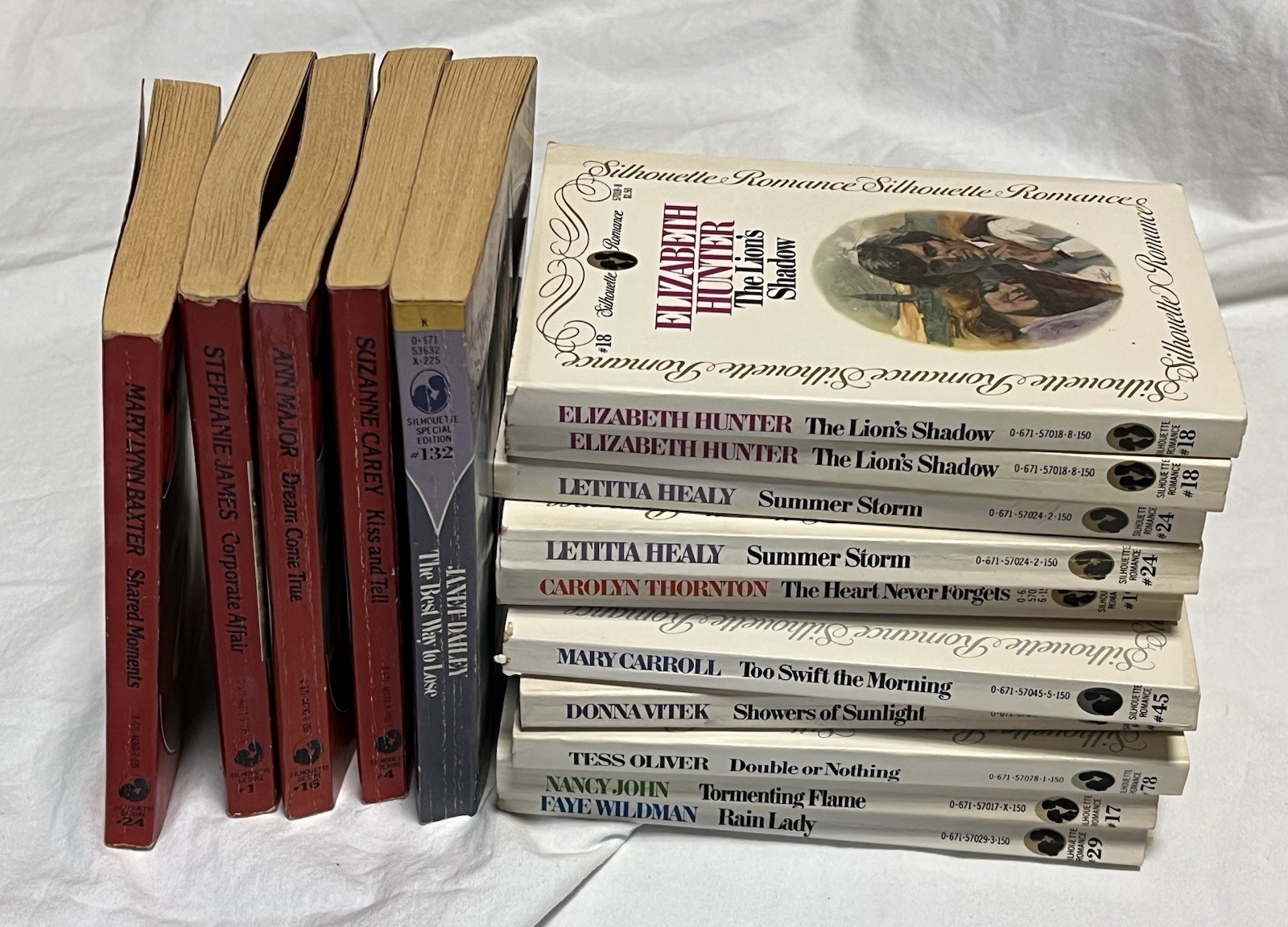 Lot Of 15 Silhouette Vintage Romance Books Desire 1980s