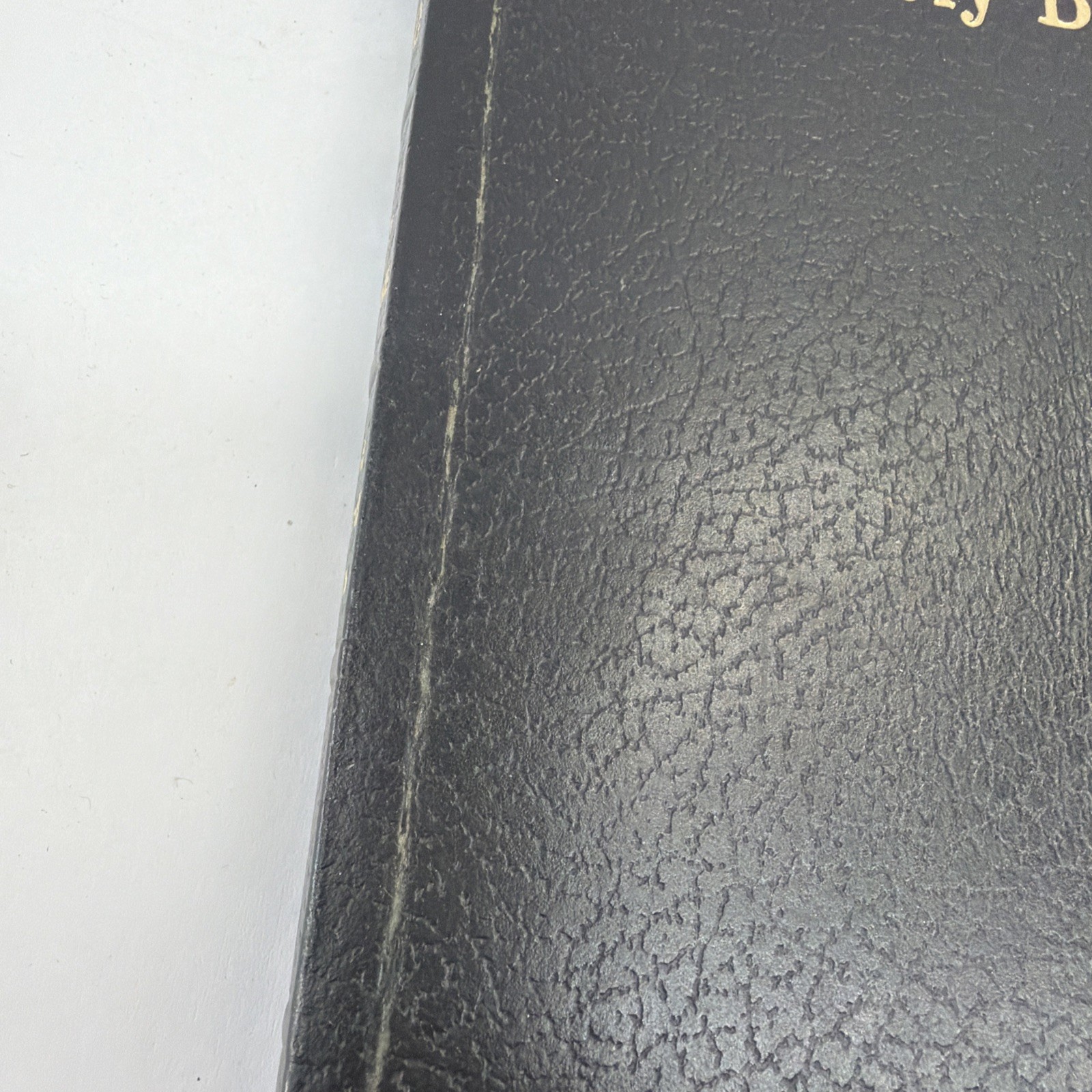 VTG 1971 Holy Bible Black Genuine Leather Revised Standard Version Melton No Rl