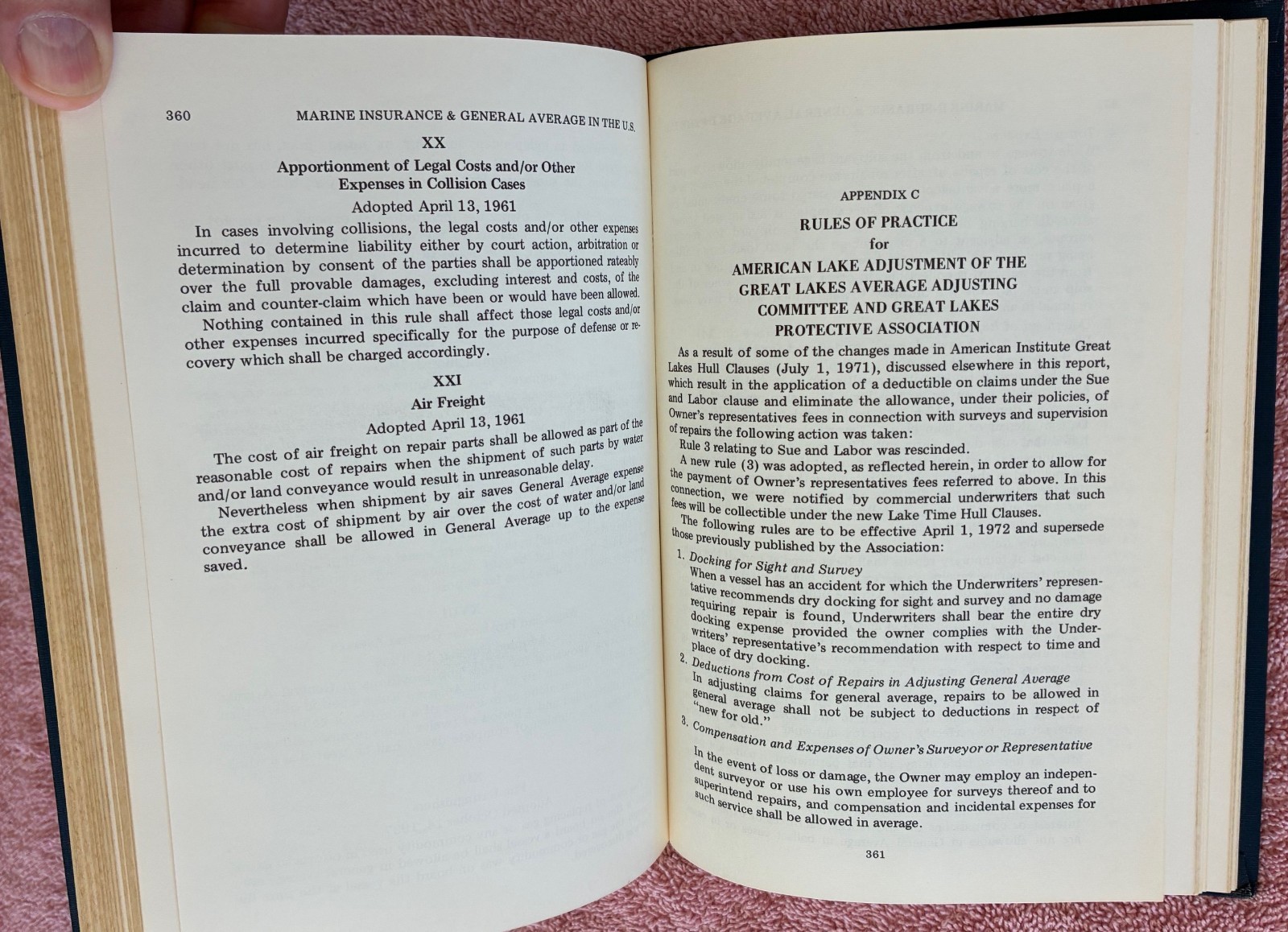 Marine Insurance and General Average in the United States- L Buglass SIGNED 1973