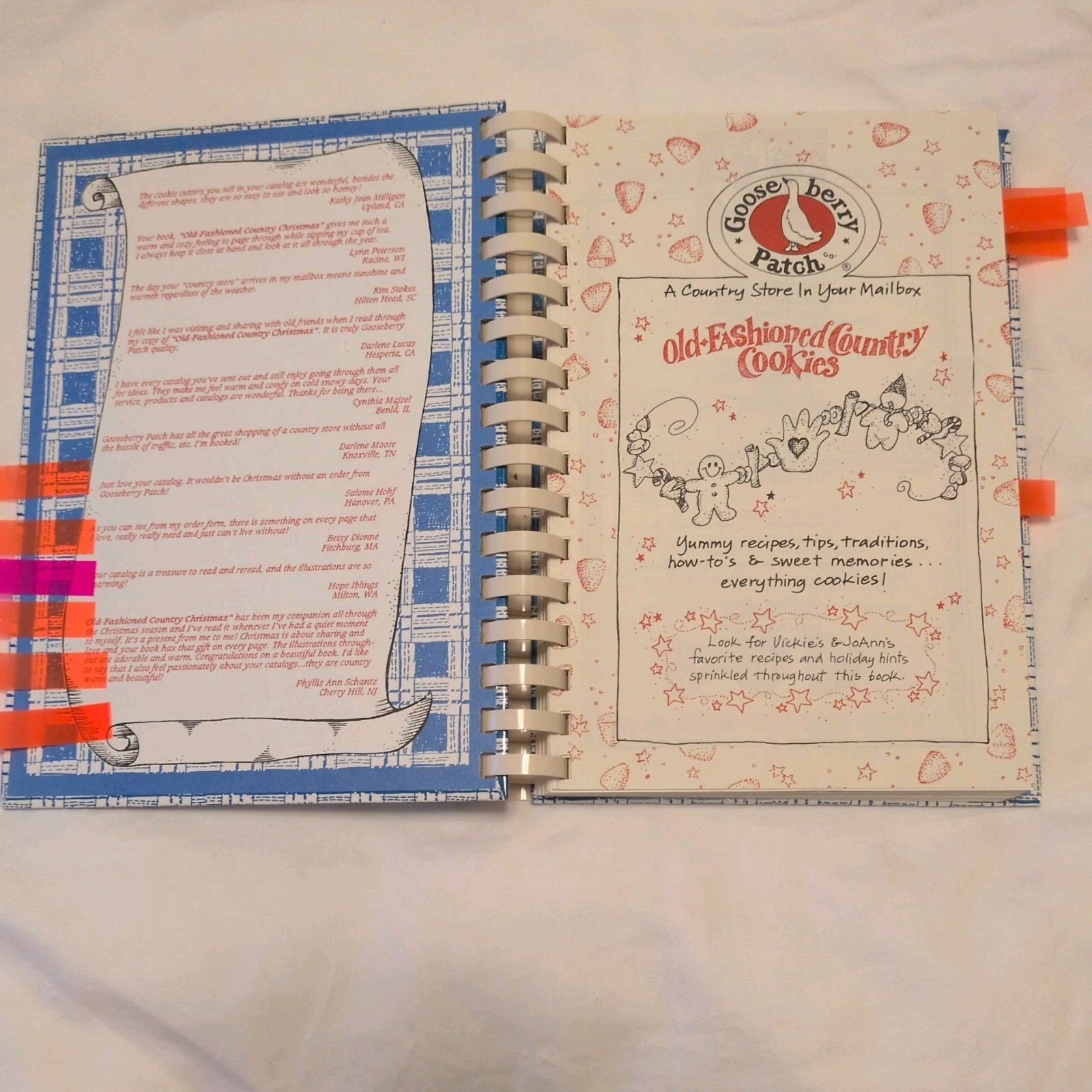 Lot Of 2 Gooseberry Patch Spiral Bound Cookbook Coming Home Christmas Holidays