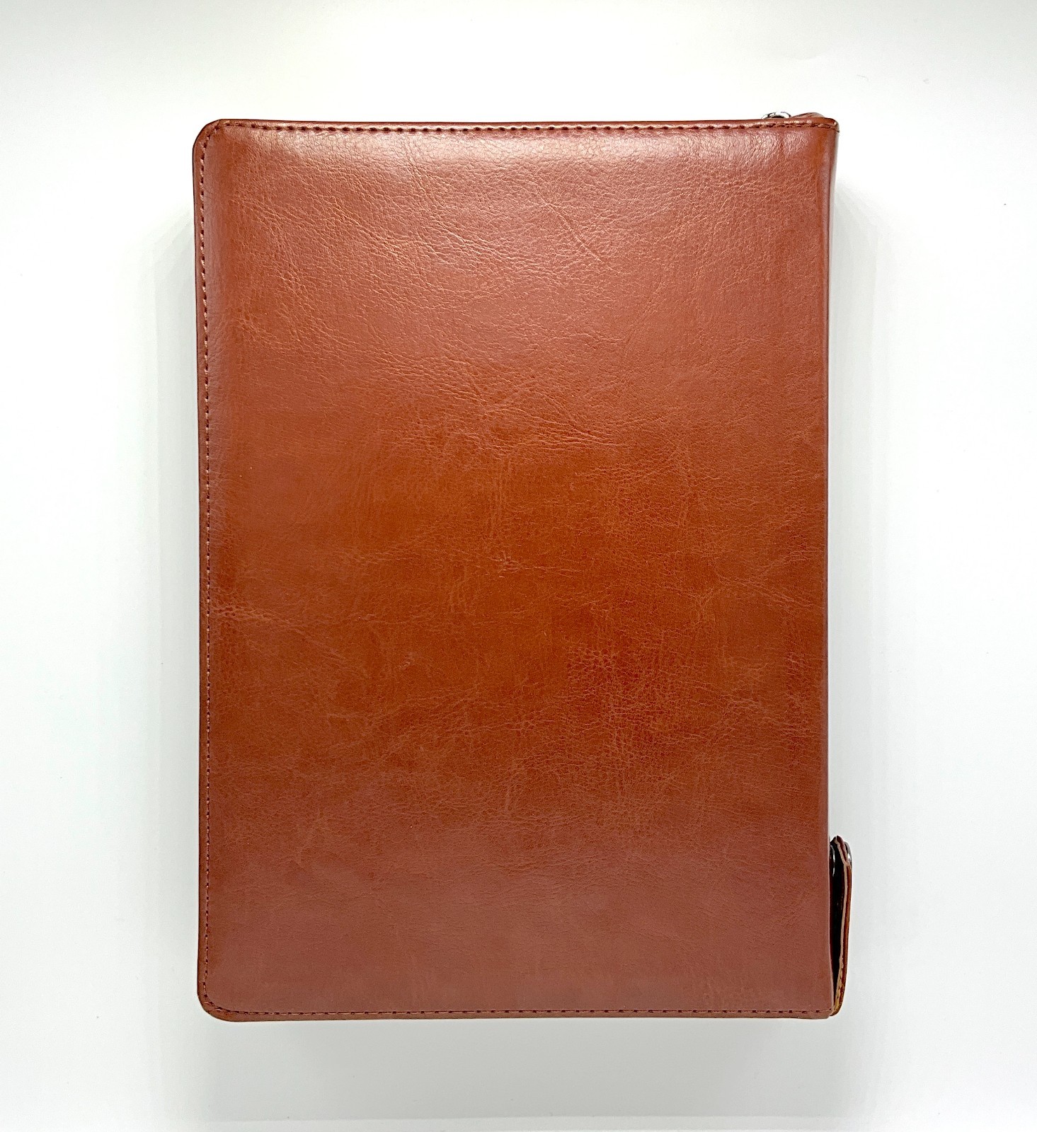Russian/English Parallel Bible, Synodal/KJV, Brown Imitation Leather Zip LARGE
