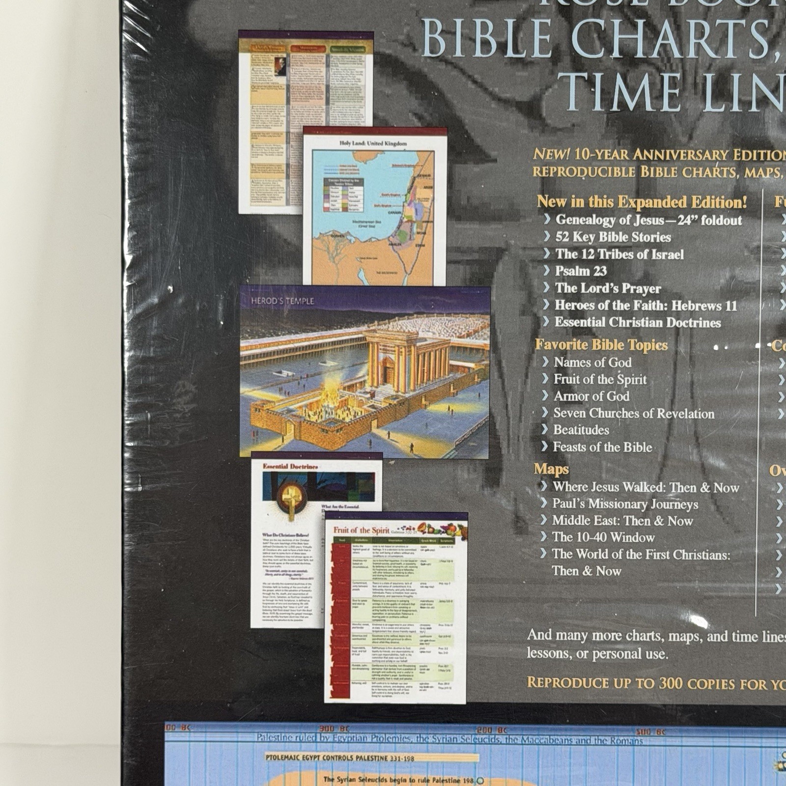 Rose Book of Bible Charts Maps & Time Lines 10th Anniversary Spiral Bound SEALED