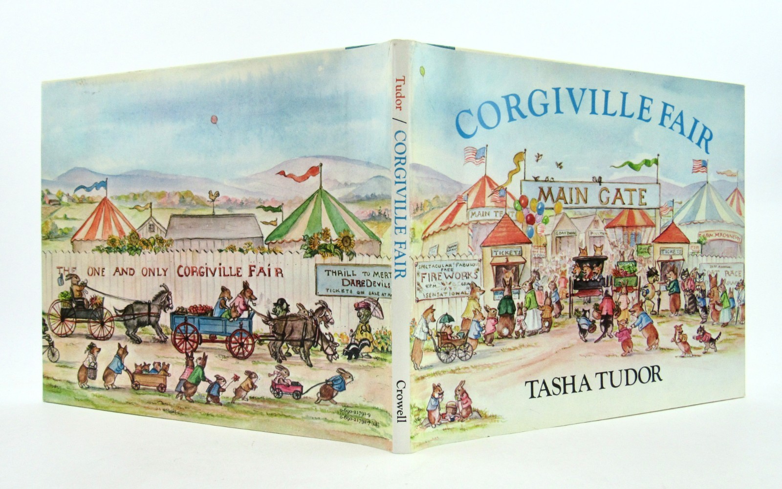 CORGIVILLE FAIR Tasha Tudor 1971 3rd Printing Signed HBDJ Near Fine