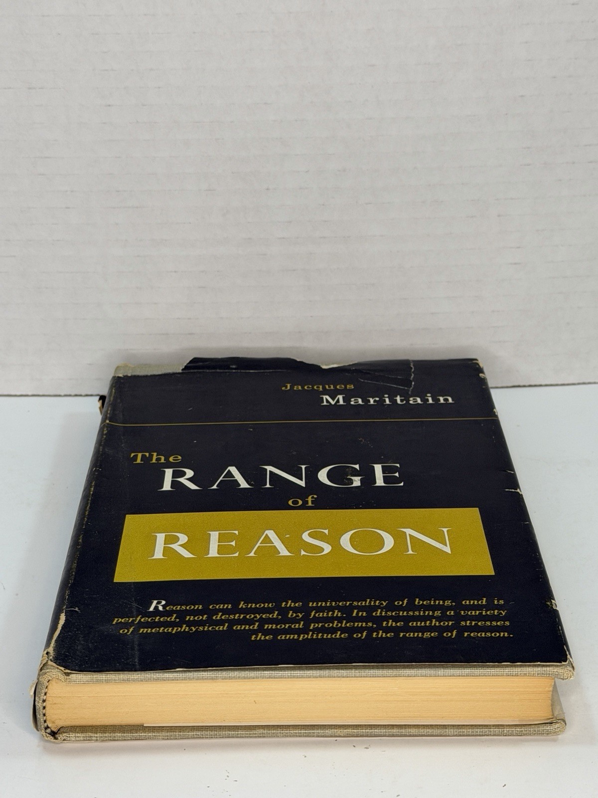 🧠 The Range of Reason: Jacques Maritain 1957 Scribner HC/DJ Philosophy Gem 📖