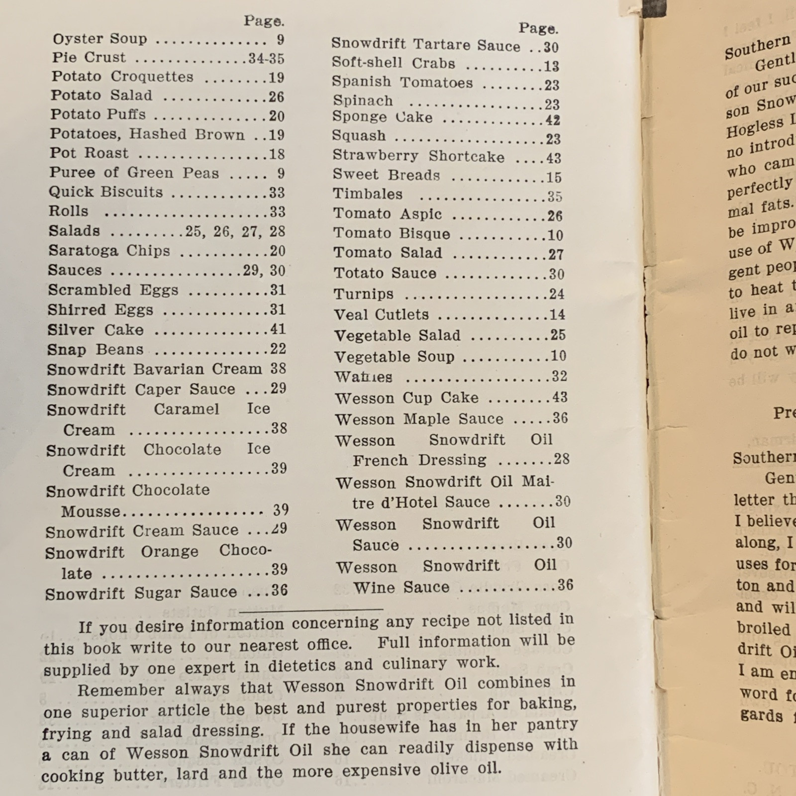 Vintage Antique 1910’s Snowdrift Wesson Cooking Oil Recipe Cookbook