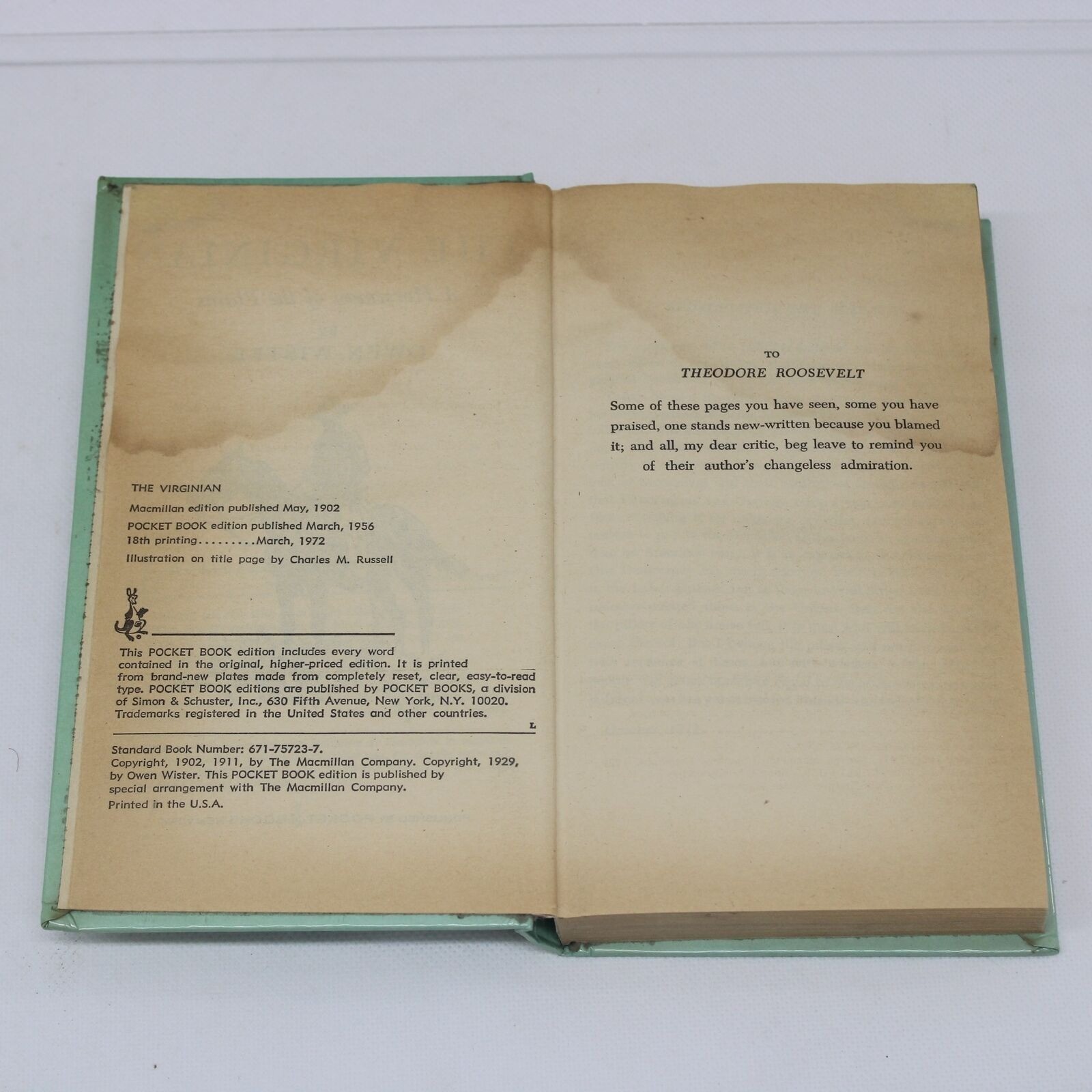 The Virginian By Owen Wister Hardcover Western Novel Perma-Bound Edition