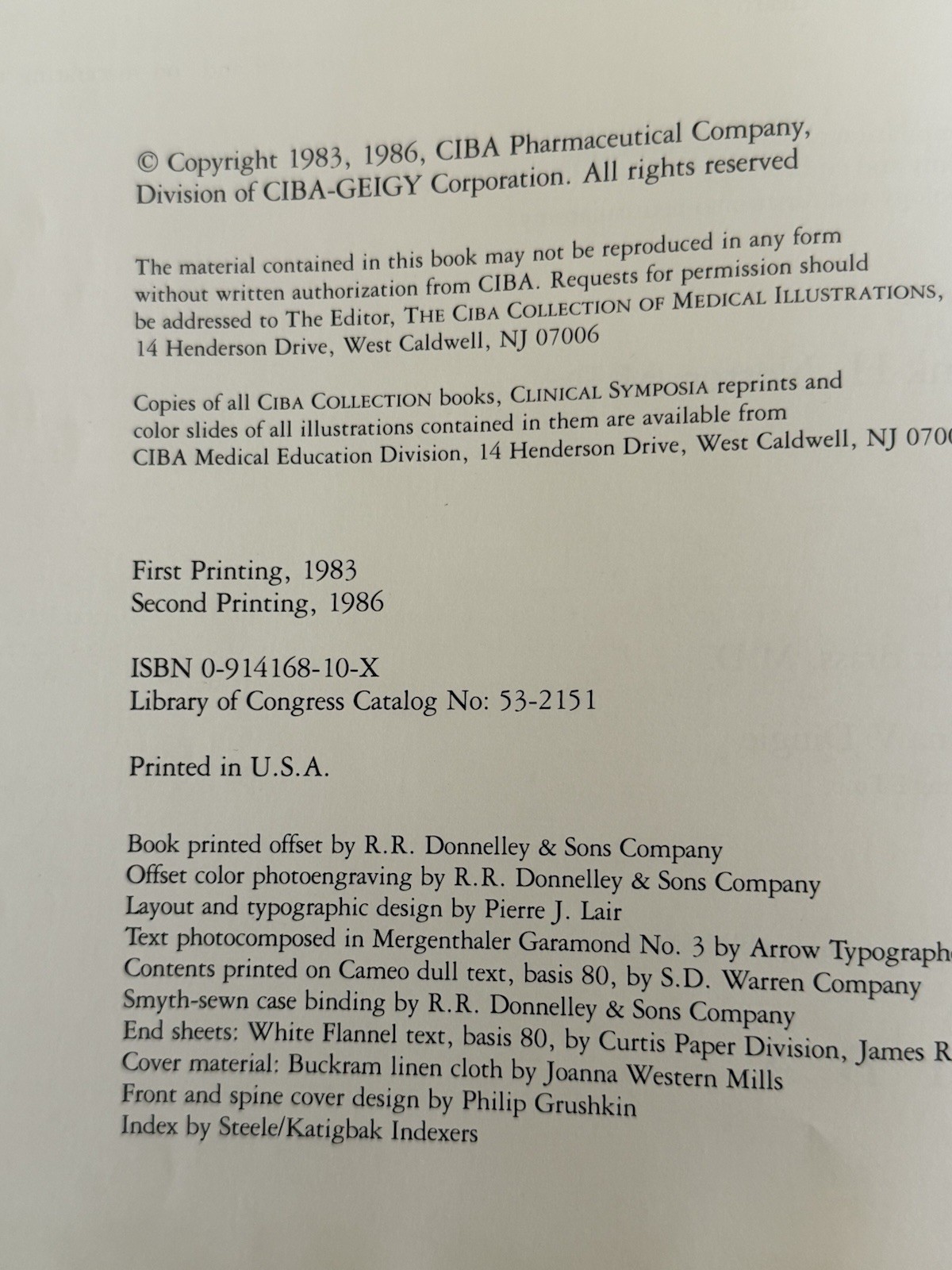 Ciba Collection of Medical Illustrations Volume 1 Nervous Systems Part 1 Netter