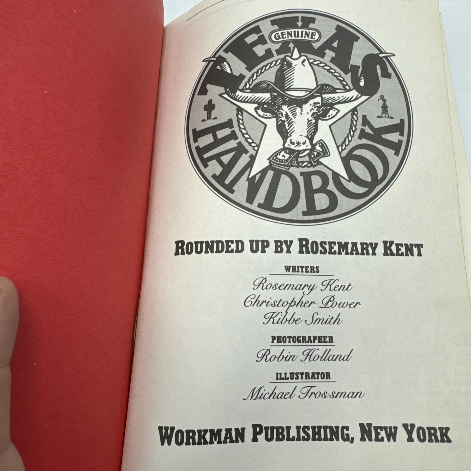 Genuine Texas Handbook Workman Publishing Rosemary Kent 1981 PB Texana