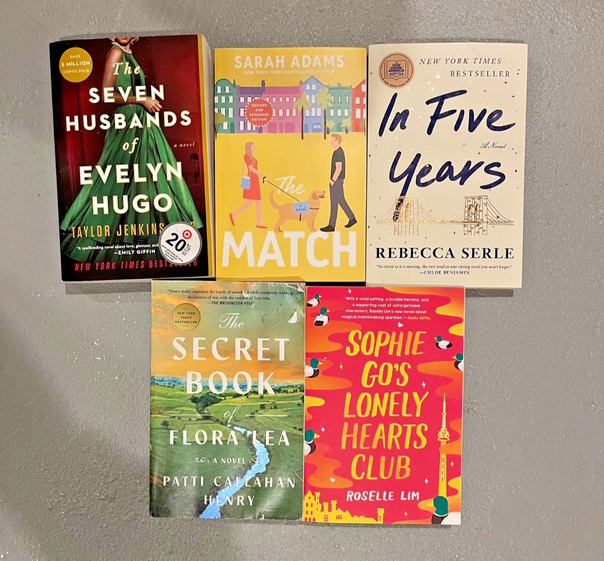 Bestseller Book Club Lot 5 Contemporary Romance Fiction Evelyn Hugo In Five Year