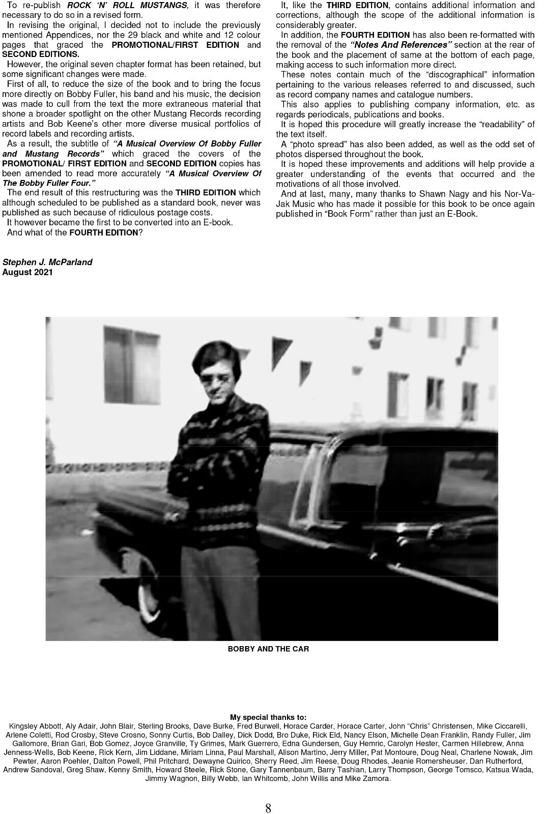 BOBBY FULLER FOUR Rock N Roll Mustangs Stephen McParland book 4th ed LAST COPIES