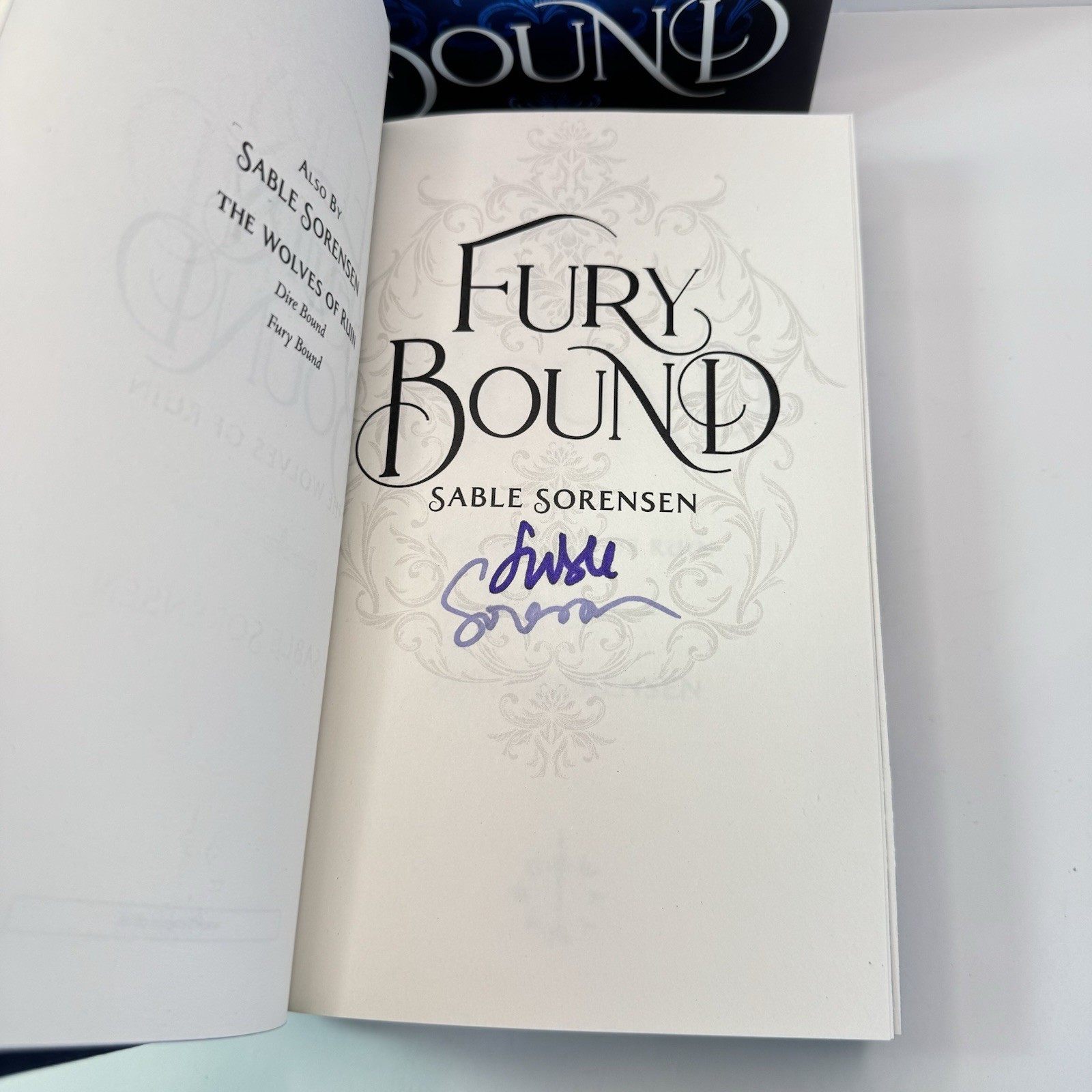 Fury Bound Sable Sorensen Waterstones Deluxe Ed. Alt Dust Jacket HAND SIGNED New