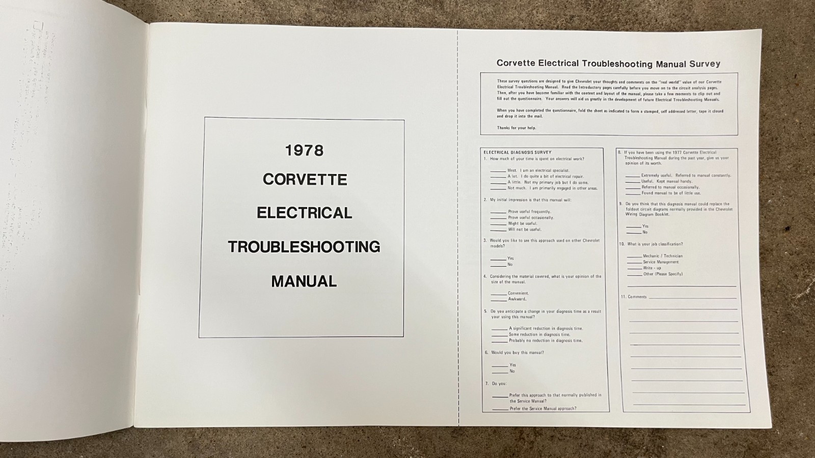 1978 Chevrolet Corvette Electrical Troubleshooting Manual ST-361-78, 25th Anniv.