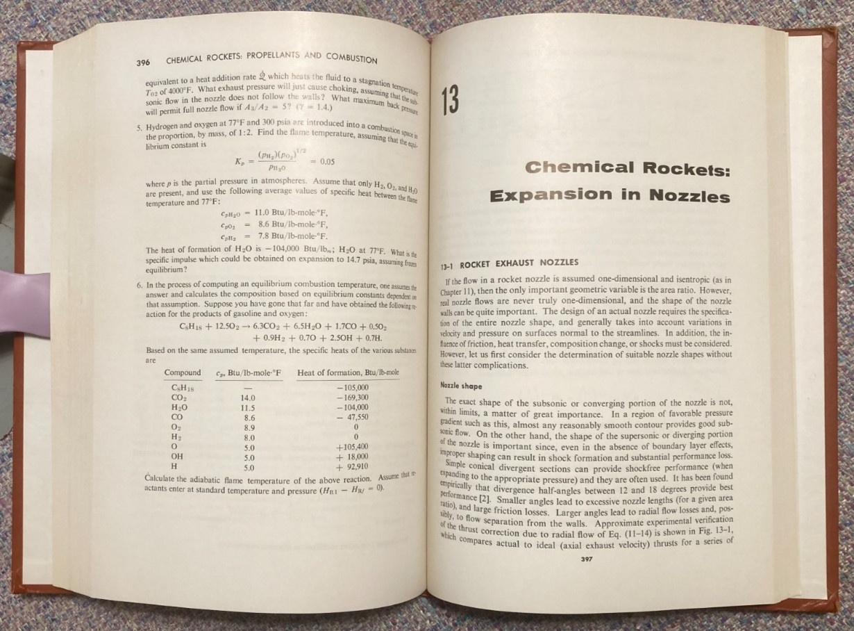 1970 book Mechanics and Thermodynamics of Propulsion – vintage rocket spaceship