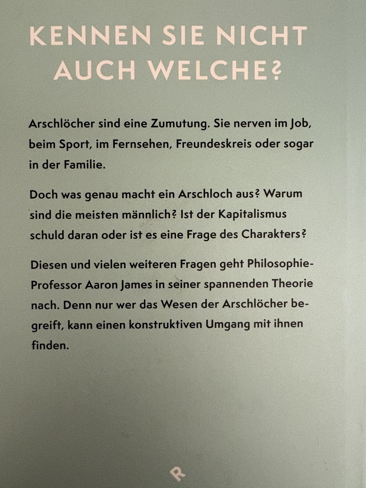 Arschlöcher – eine Theorie Gebundene Ausgabe