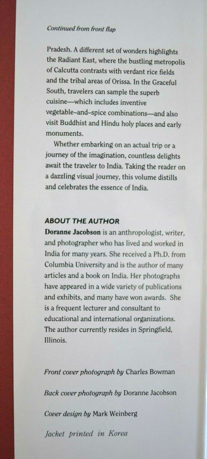 India : Land Of Dreams and Fantasy, Hardcover Text Book by Doranne Jacobson