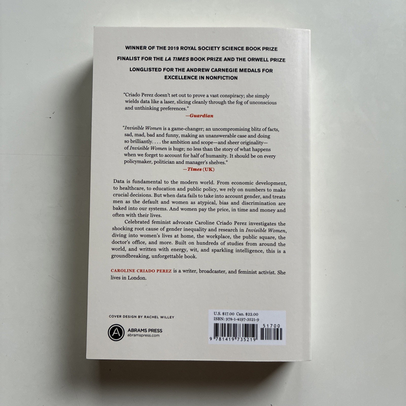 Invisible Women – Data Bias in a World Designed for Men by Caroline Criado Perez