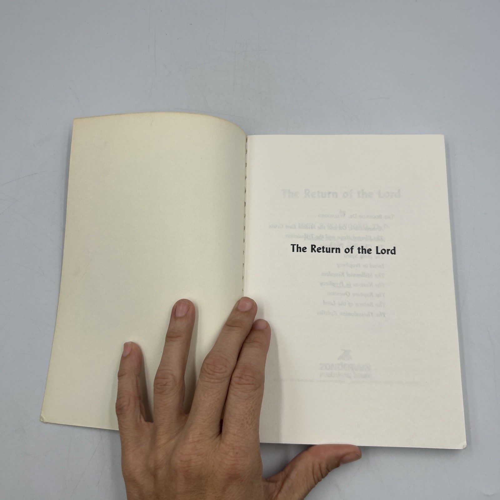 The Return of the Lord John F. Walvoord PB 1974 Prophecy