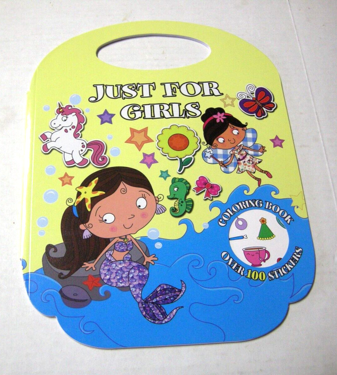 Just For Girls Coloring Book With 100+ Stickers By Vision St.(Paperback), New