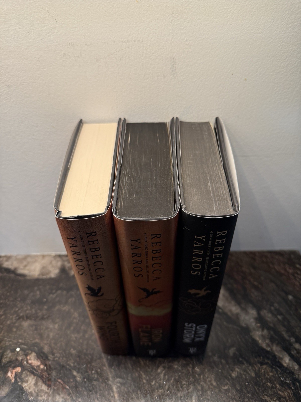Rebecca Yarros Fourth Wing, Iron Flame, Onyx Storm – Hardcover Book Lot Of 3