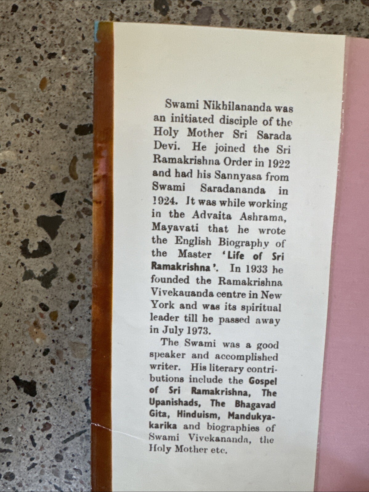Rare 1947 – Self Knowledge of Sri Sankaracarya ENGLISH by Swami Nikhilananda