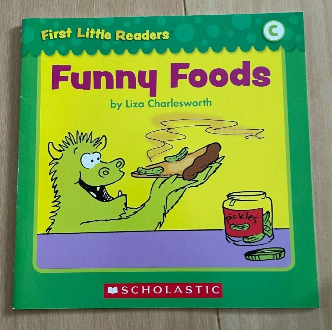 FIRST LITTLE READERS, LIZ CHARLESWORTH, FUNNY FOODS, 14 by 14CM