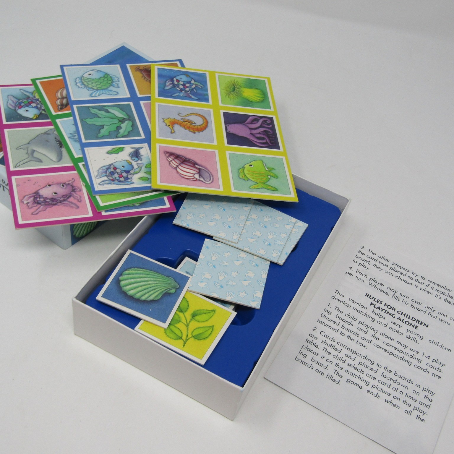 Rainbow Fish Lotto by Marcus Pfister (2000, Card Game) 100% Complete