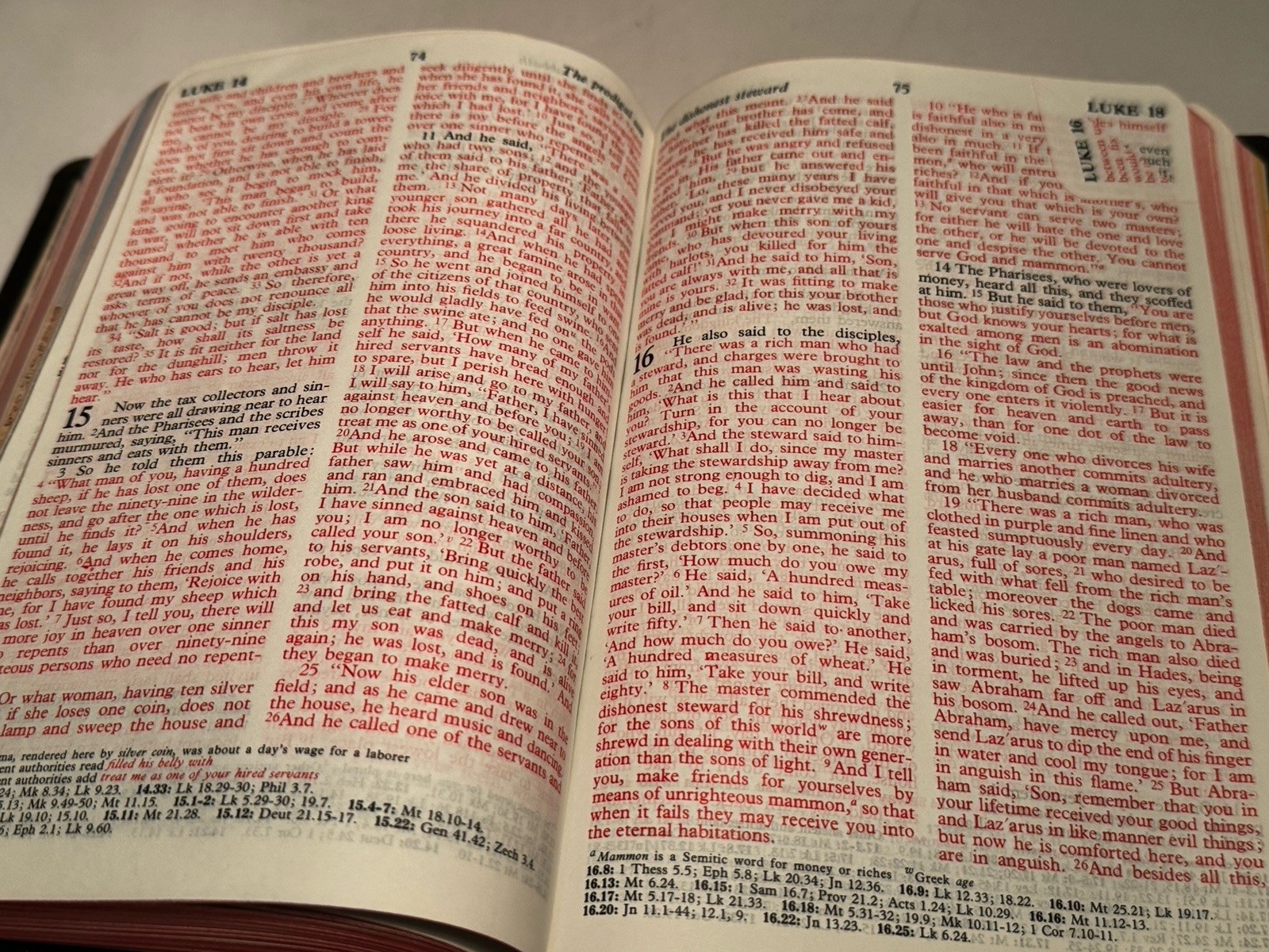 THE HOLY BIBLE RSV 1971 vintage Collins World Red Letter Edition with helps