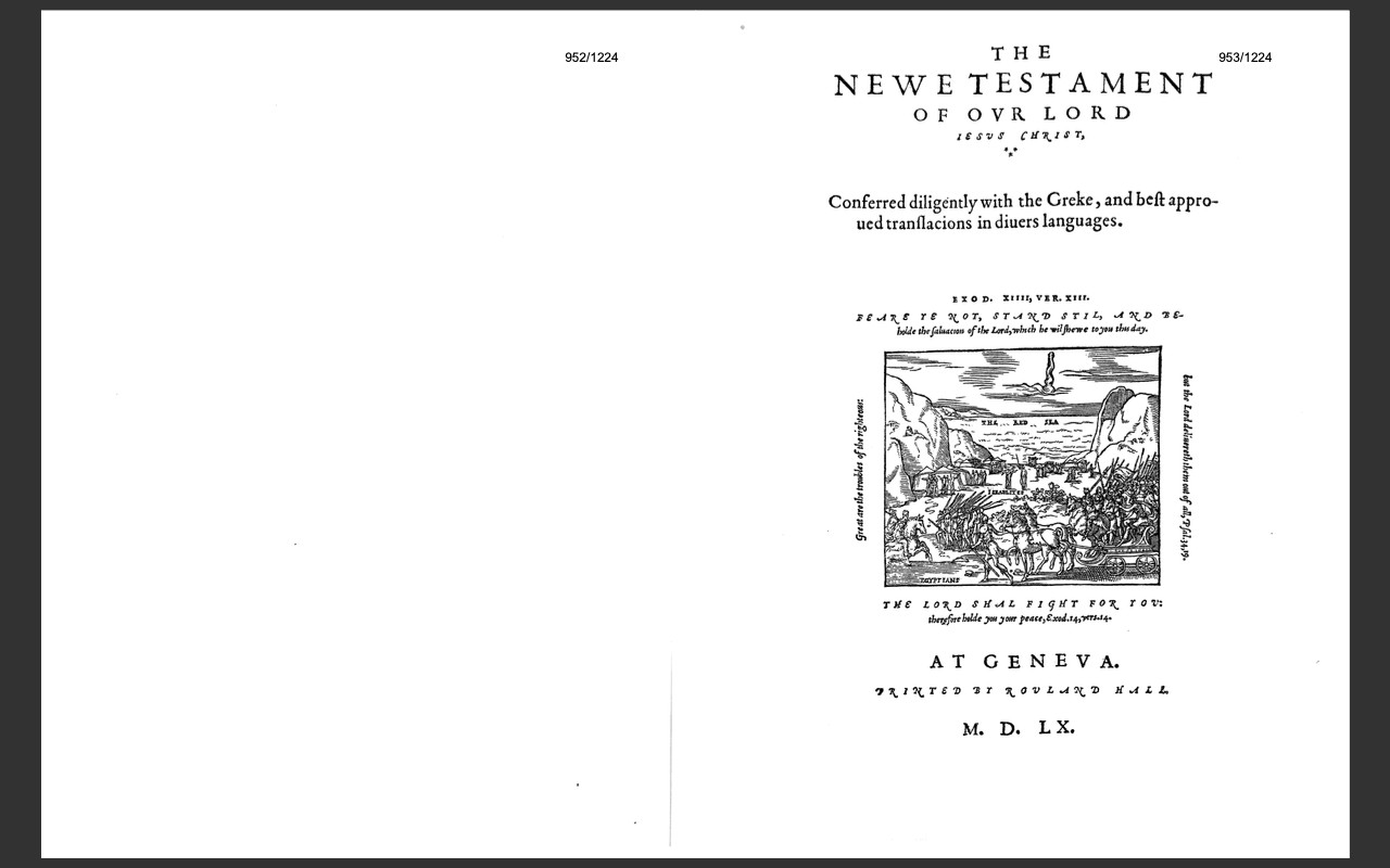 1560 Geneva Bible (E-Book) & Bonus 1599 Bible Ebook on CD-ROM -Scanned Original