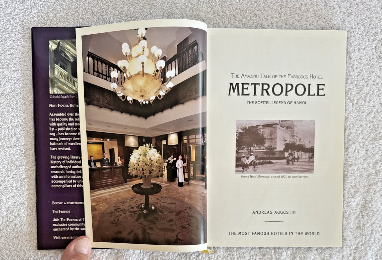 Sofitel Metropole Hanoi by Andreas Augusti (Hardcover) Book Signed Dust Jacket