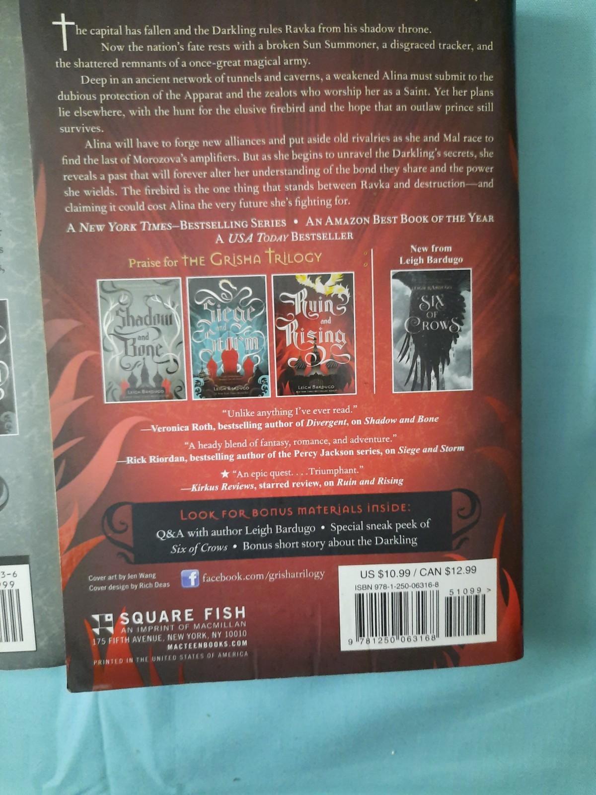 Shadow & Bone, and Ruin & Rising By Leigh Bardugo Grishaverse Lot Of 2 PB Books