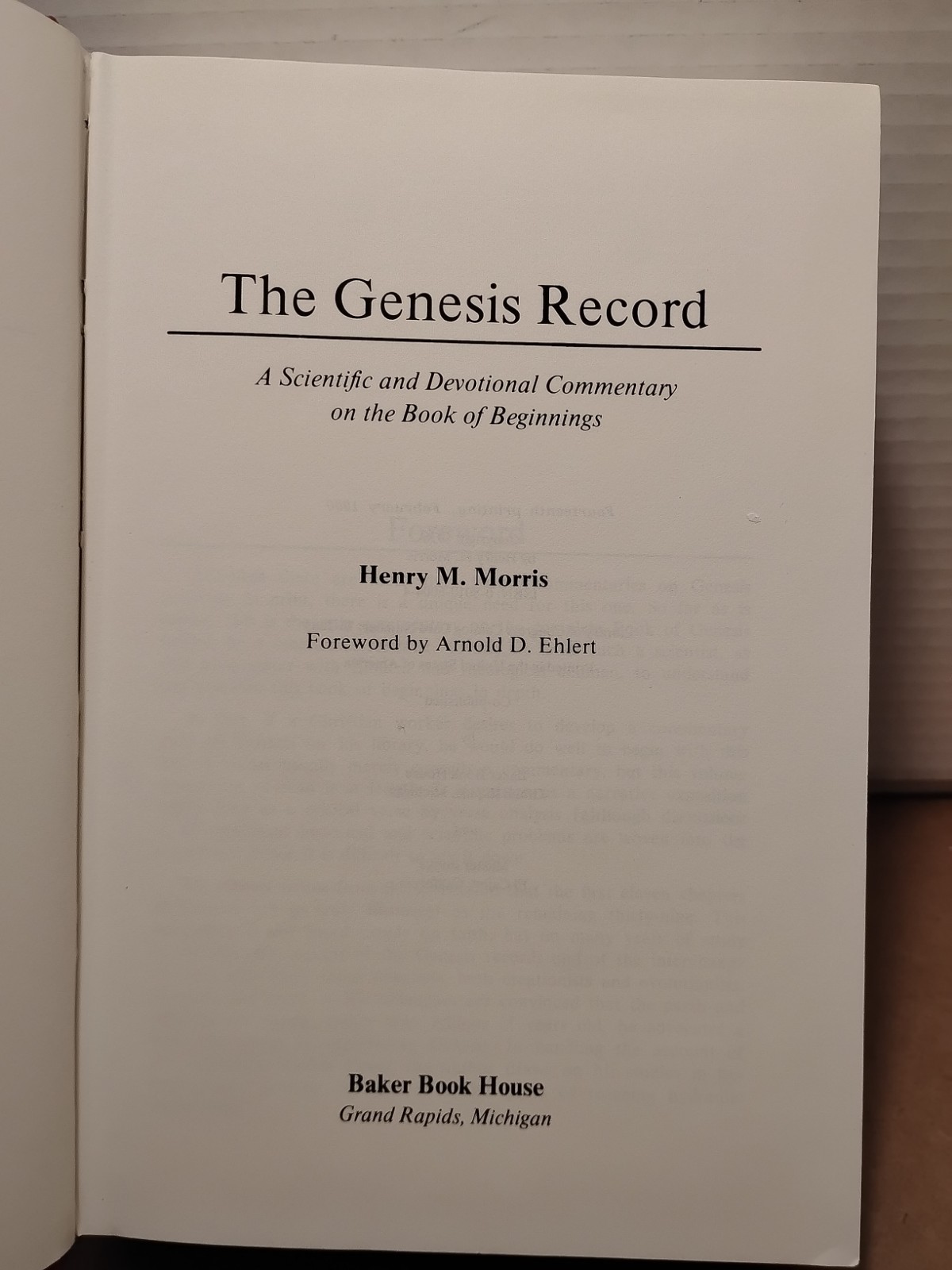 The Genesis Record: Scientific & Devotional Commentary by Henry Morris – 1990 HC