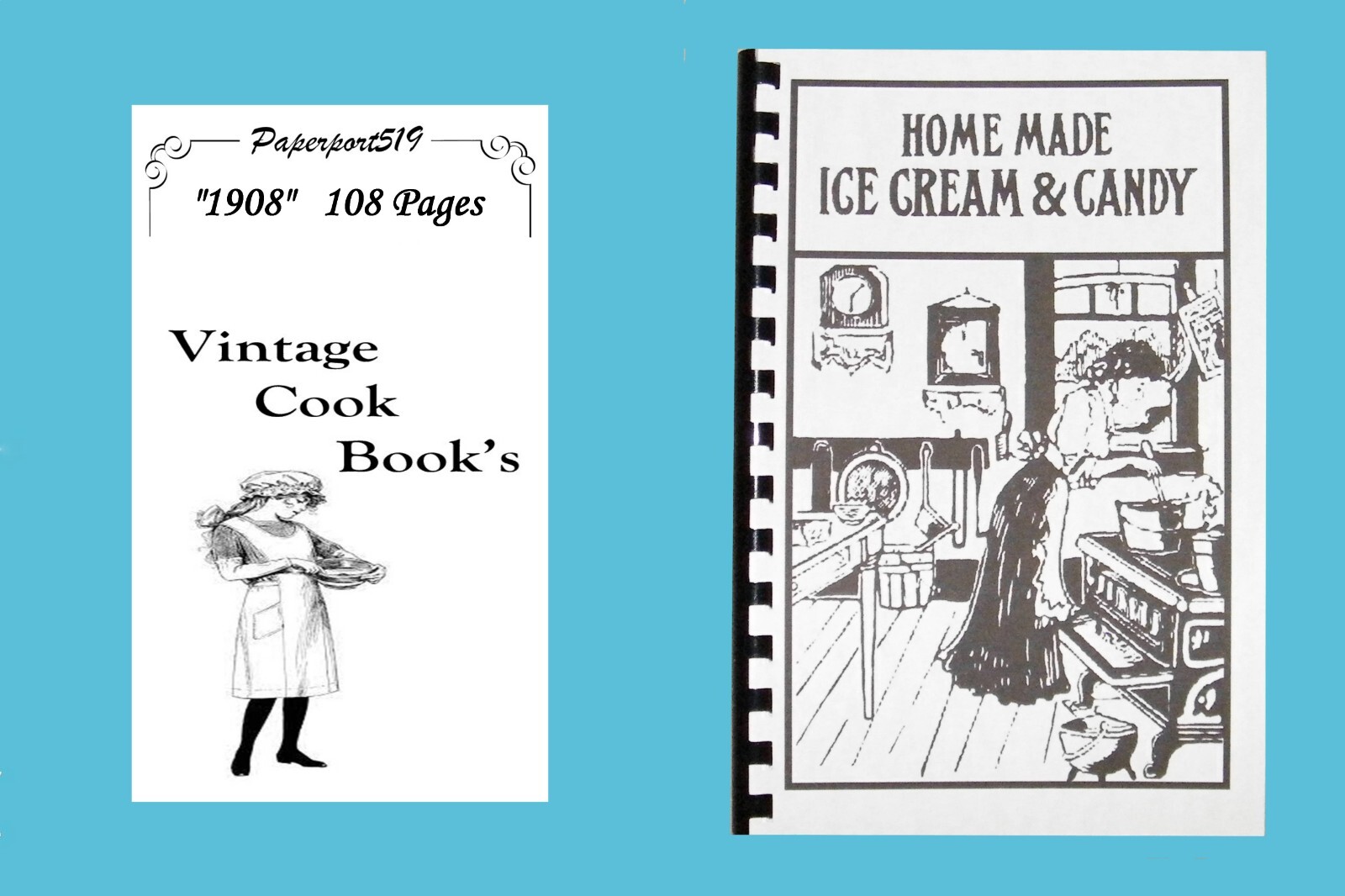 Homemade Ice Cream And Candy Cook Book „1908“ 108 Pages