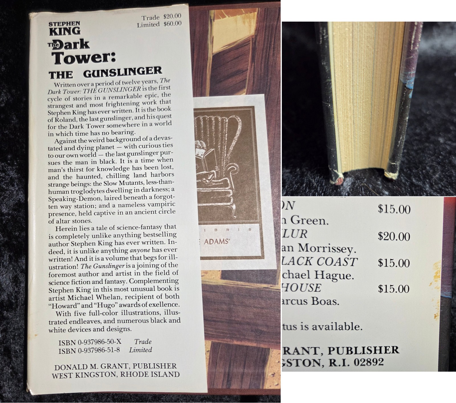 Stephen King Book The Gunslinger Dark Tower First 1st Printing Edition 1982 HC