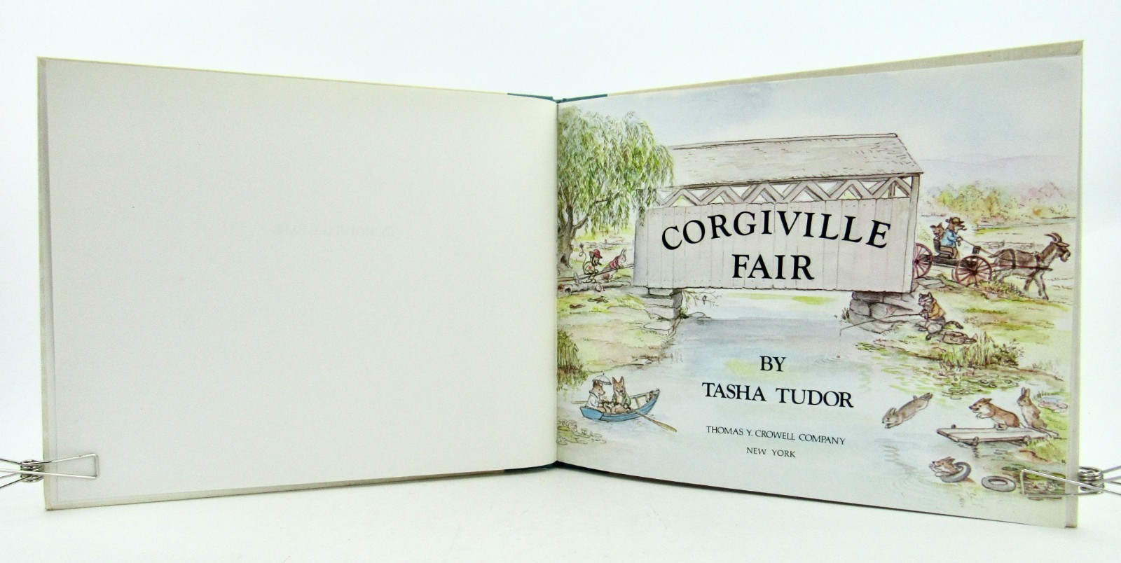 CORGIVILLE FAIR Tasha Tudor 1971 3rd Printing Signed HBDJ Near Fine