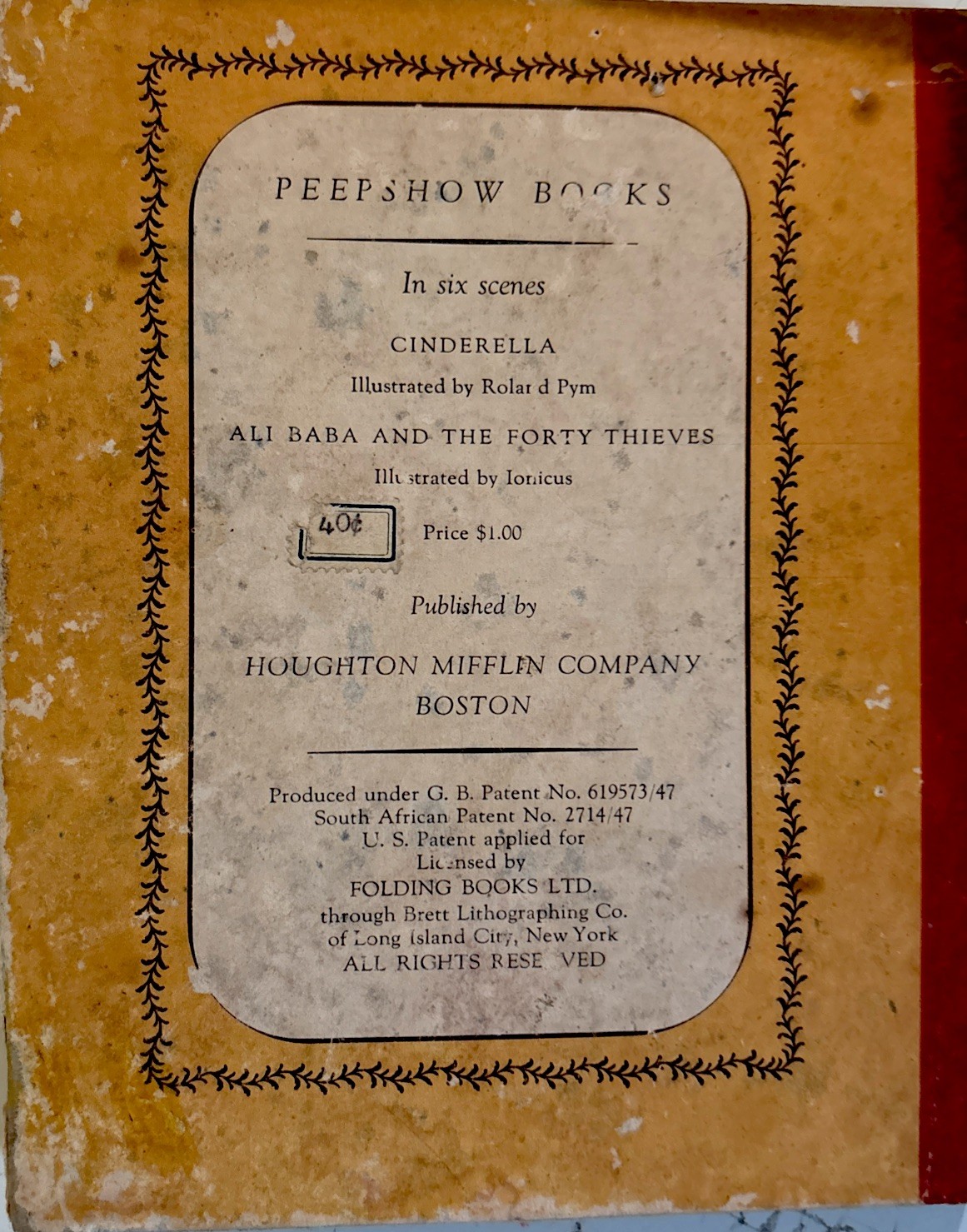 Peepshow Book Cinderella 3-D Pop-Up