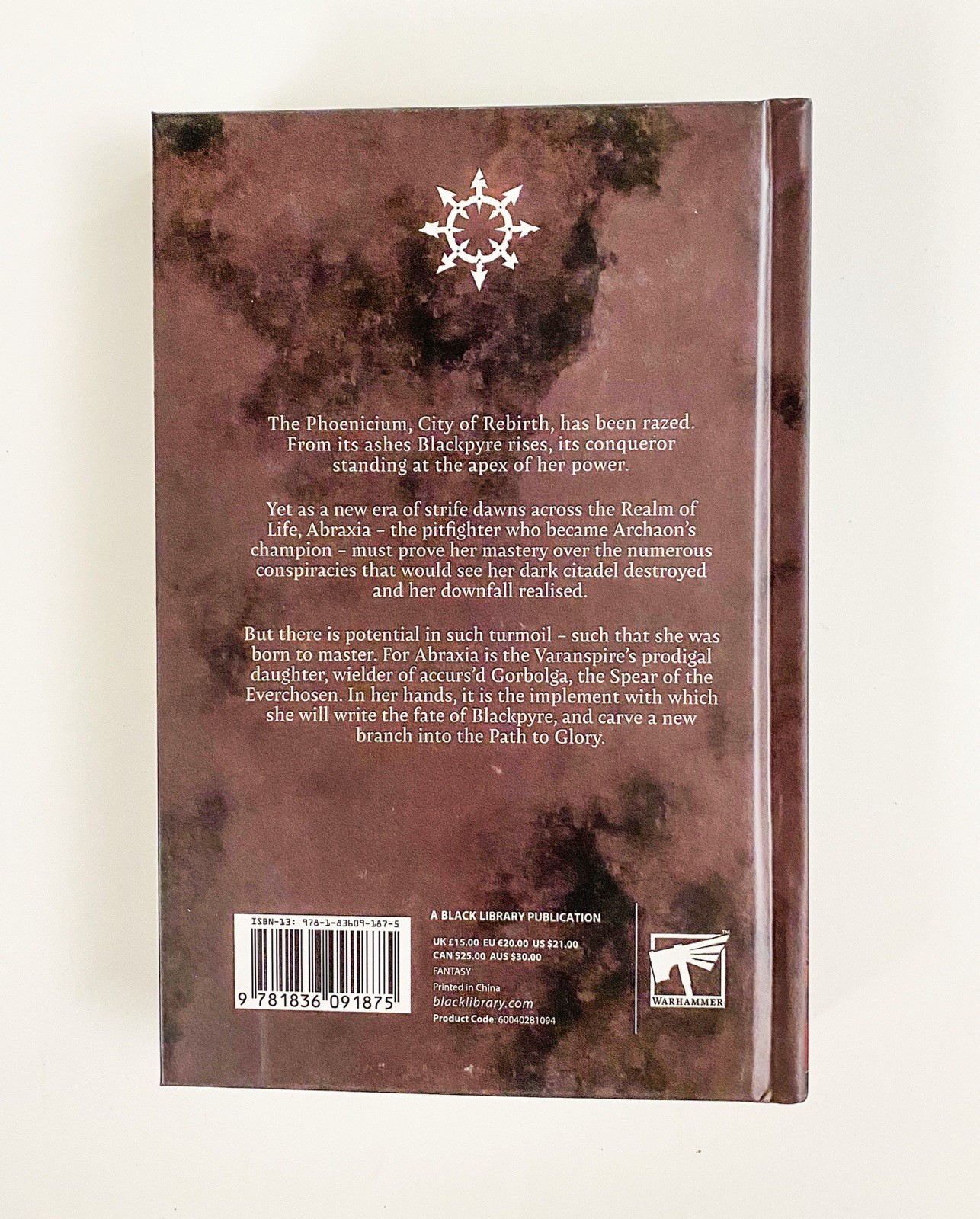 Abraxia Spear of The Everchosen Warhammer Hardcover New Unread (Please Read)